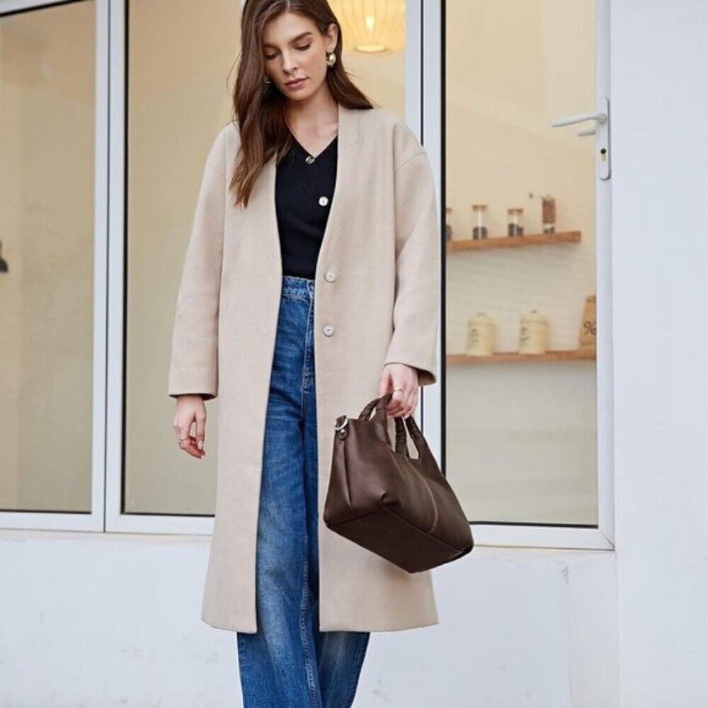 🆕Women Coffee Genuine Leather Shoulder Bags Purses Satchel Designer Handbags - Picture 5 of 8